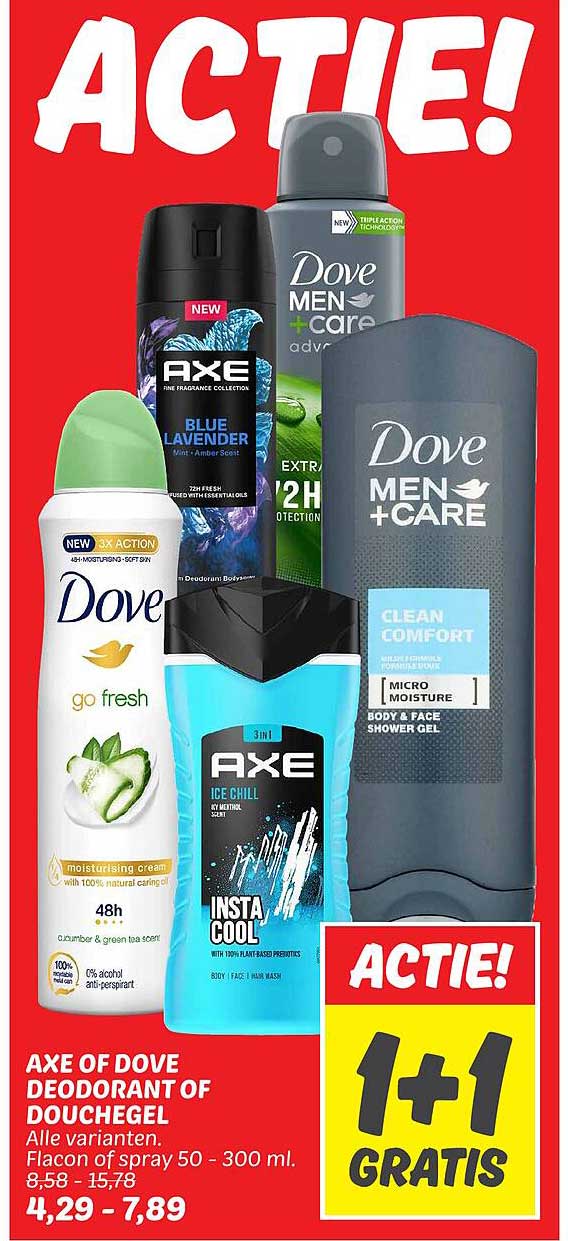 AXE OF DOVE DEODORANT OF DOUCHEGEL