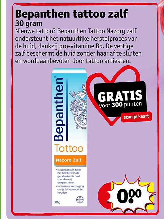 Bepanthen tattoo zalf