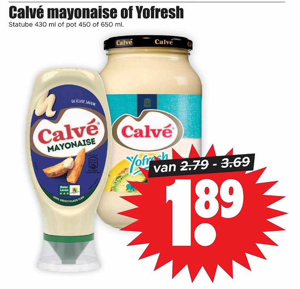 Calvé mayonaise of Yofresh