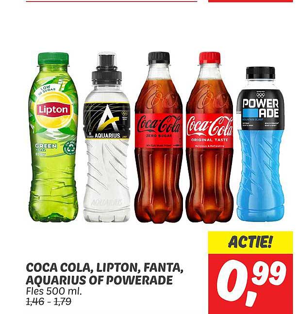 COCA COLA, LIPTON, FANTA, AQUARIUS OF POWERADE