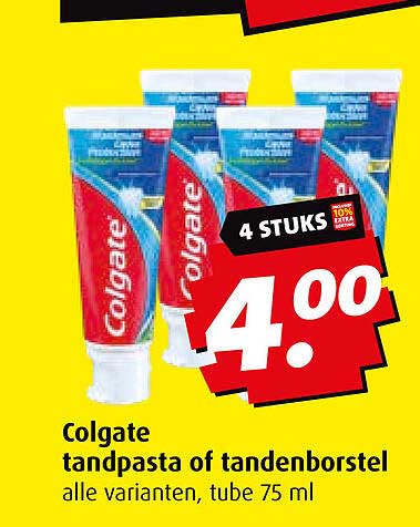 Colgate tandpasta of tandenborstel