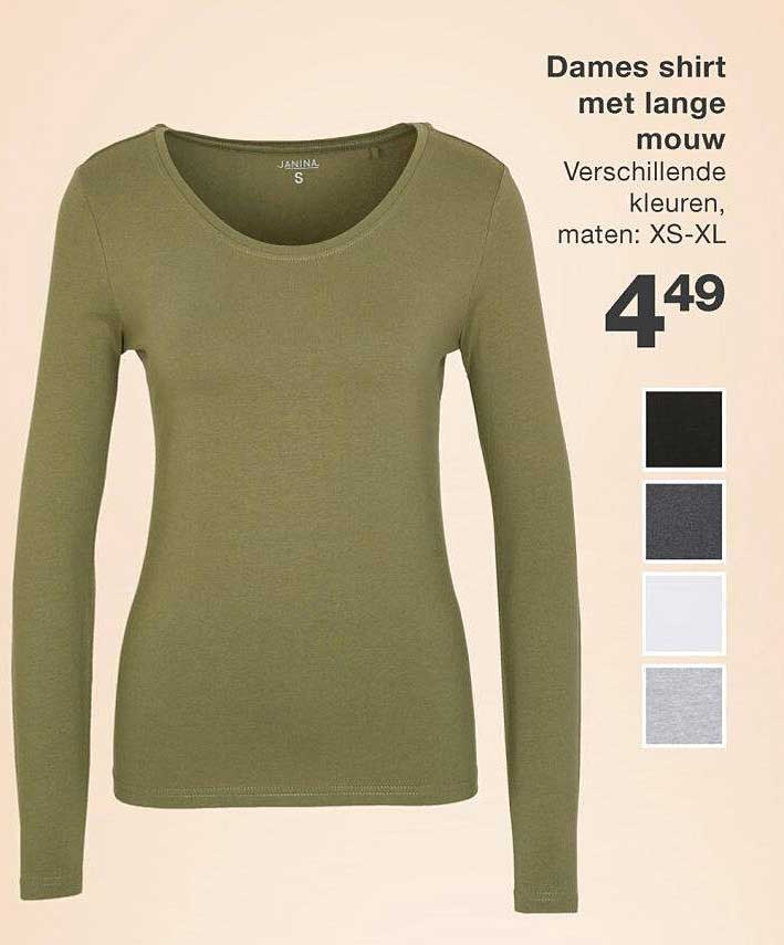 Dames shirt met lange mouw