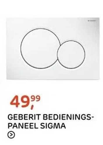 GEBERIT BEDIENINGSPANEEL SIGMA