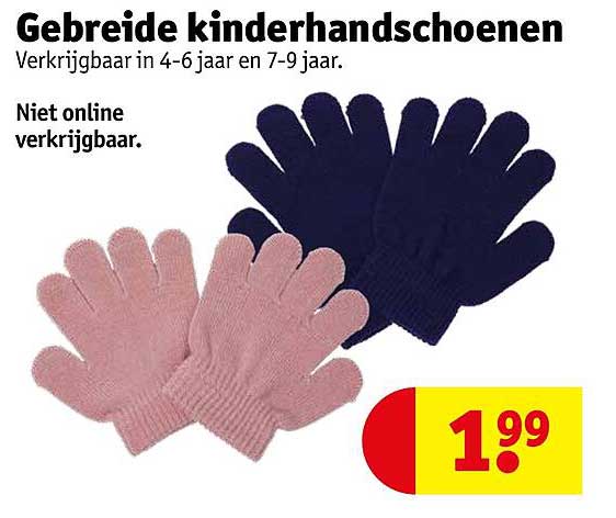 Gebreide kinderhandschoenen