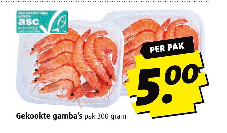 Gekookte gamba's