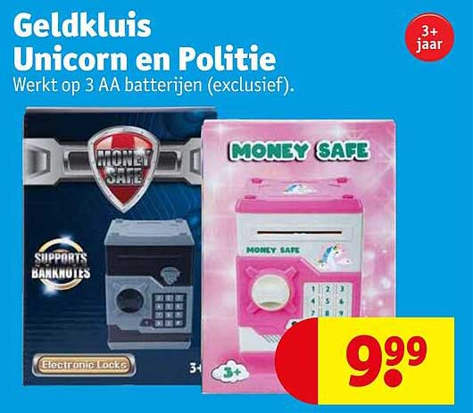 Geldkluizen Unicorn en Politie