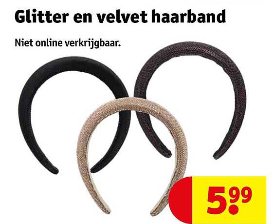 Glitter en velvet haarband