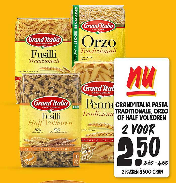 GRAND'ITALIA PASTA TRADITIONALE, ORZO OF HALF VOLKOREN