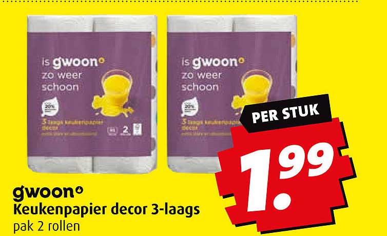 gwoon Keukenpapier decor 3-laags