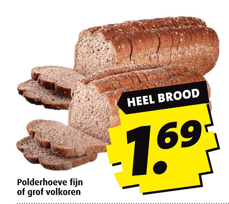 HEEL BROOD  
Polderhoeve fijn of grof volkoren