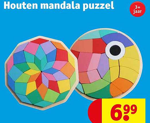 Houten mandala puzzel