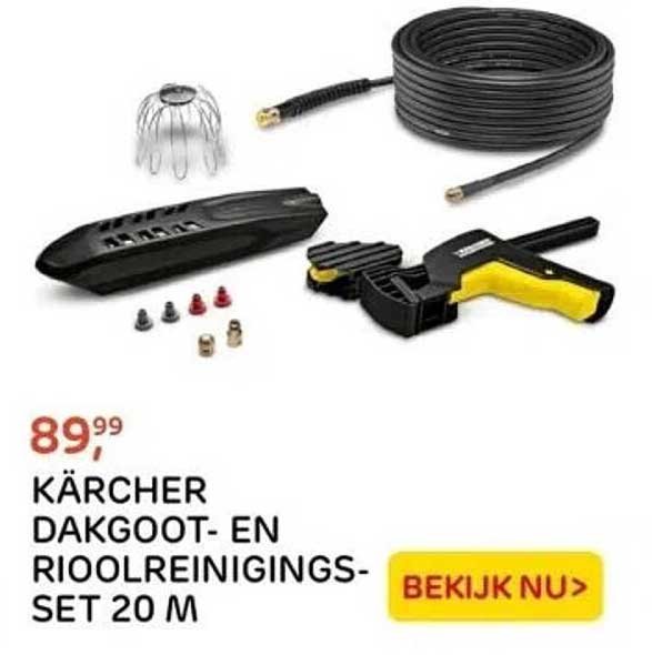 KÄRCHER DAKGOOT- EN RIOOLREINIGINGS-SET 20 M