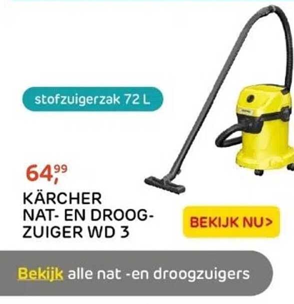 KÄRCHER NAT- EN DROOGZUIGER WD 3