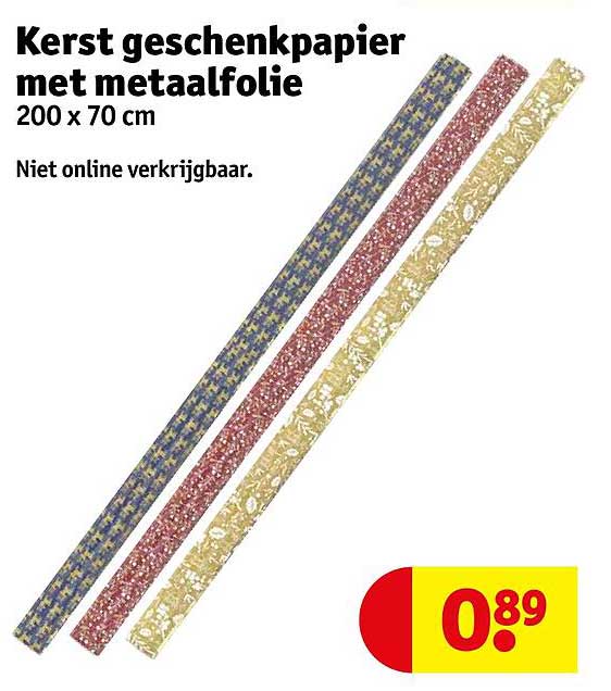 Kerst geschenkpapier met metaalfolie