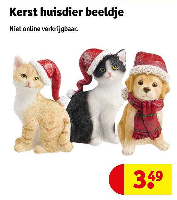 Kerst huisdier beeldje