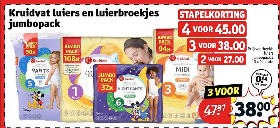 Kruidvat luiers en luierbroekjes jumbopack