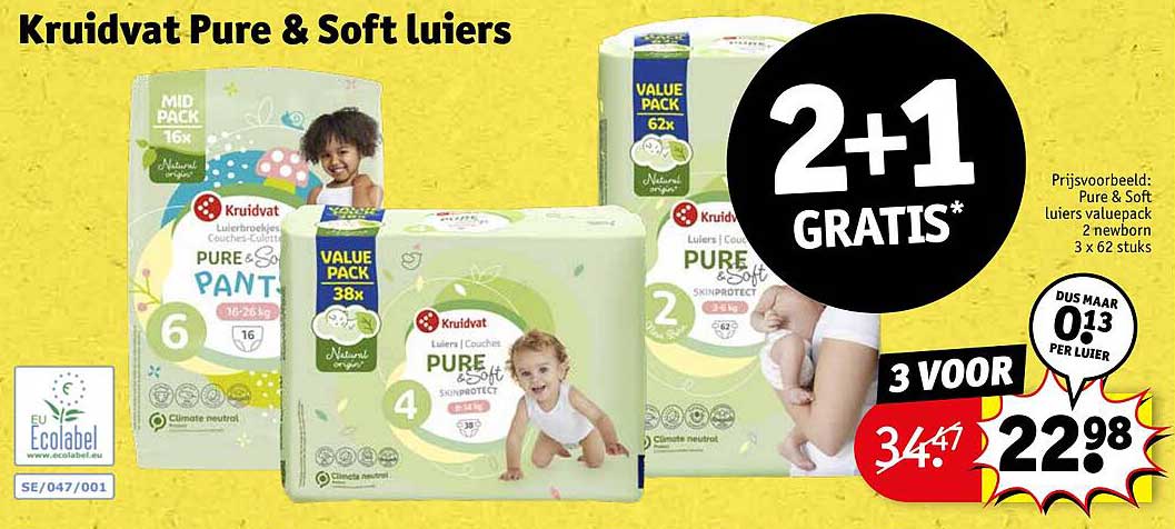 Kruidvat Pure & Soft luiers