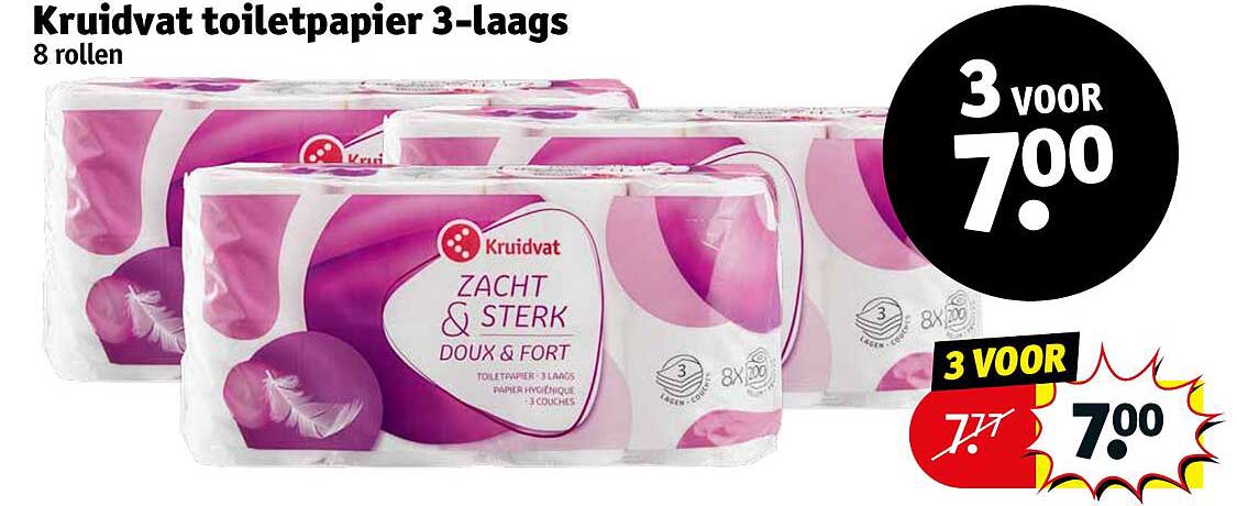 Kruidvat toiletpapier 3-laags