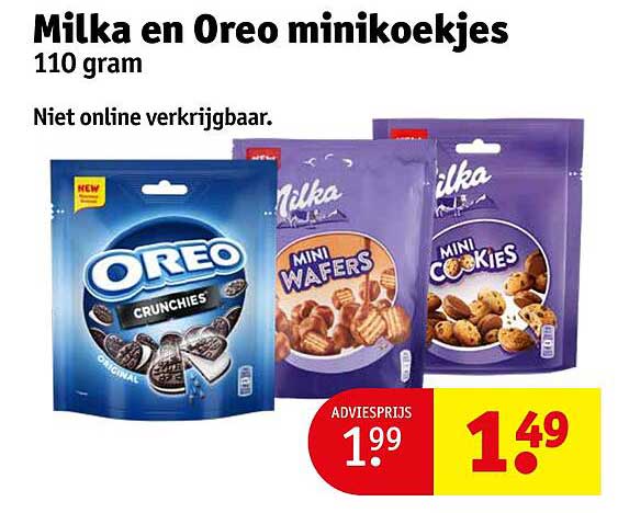 Milka en Oreo minikoekjes