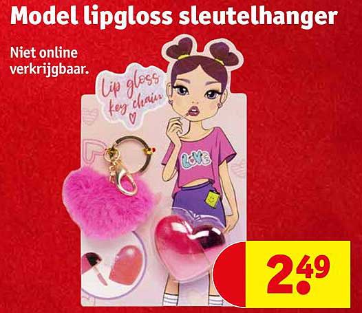 Model lipgloss sleutelhanger