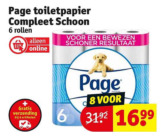 Page toiletpapier Compleet Schoon