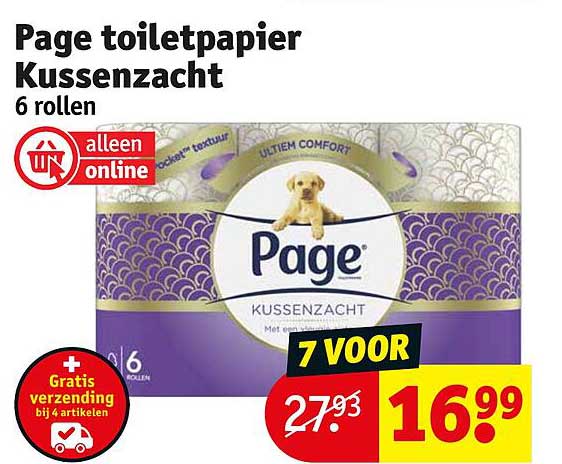 Page toiletpapier Kussenzacht