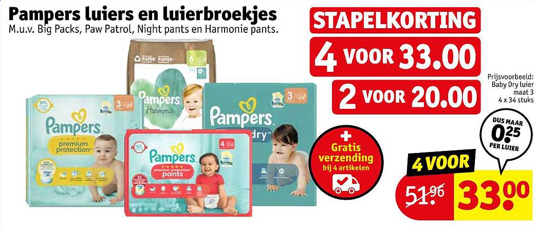 Pampers luiers en luierbroekjes