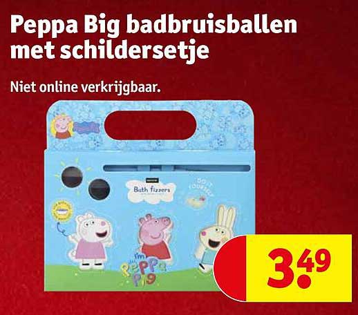 Peppa Big badbruisballen met schildersetje