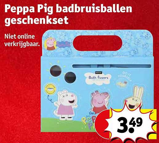 Peppa Pig badbruismiddelen geschenket