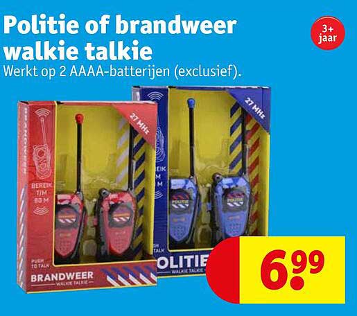 Politie of brandweer walkie talkie