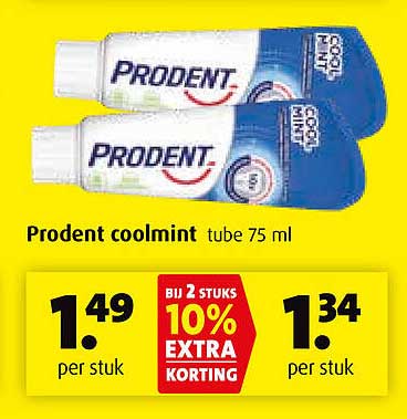 Prodent coolmint tube 75 ml