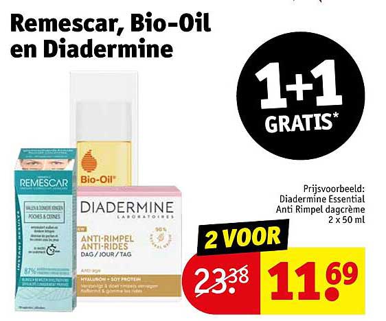 Remescar, Bio-Oil en Diadermine