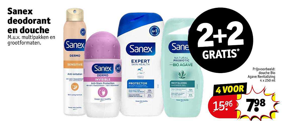 Sanex deodorant en douche