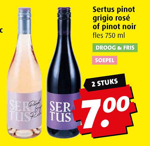 Sertus pinot grigio rosé of pinot noir