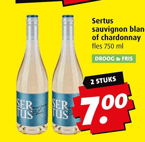 Sertus sauvignon blanc of chardonnay