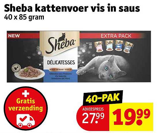 Sheba kattenvoer vis in saus