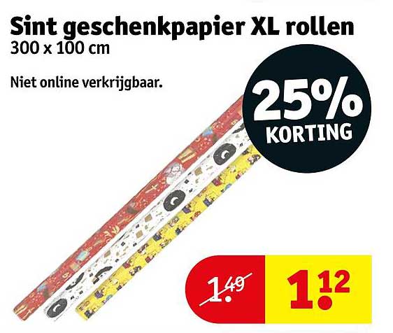 Sint geschenkpapier XL rollen