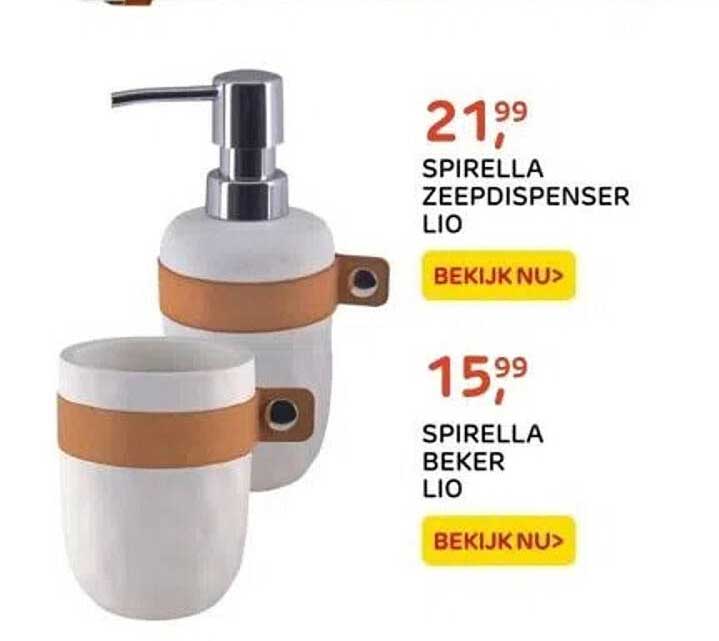 SPIRELLA ZEEPDISPENSER LIO  
SPIRELLA BEKER LIO