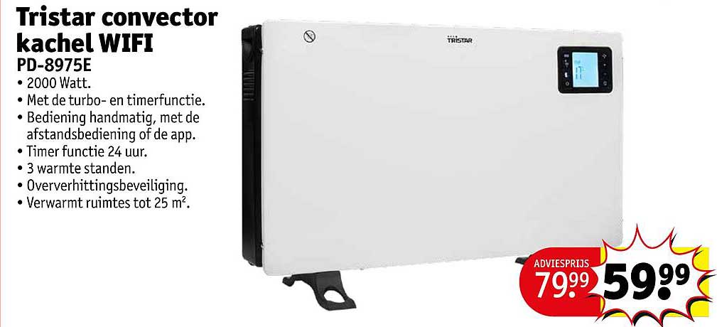 Tristar convector kachel WIFI PD-8975E