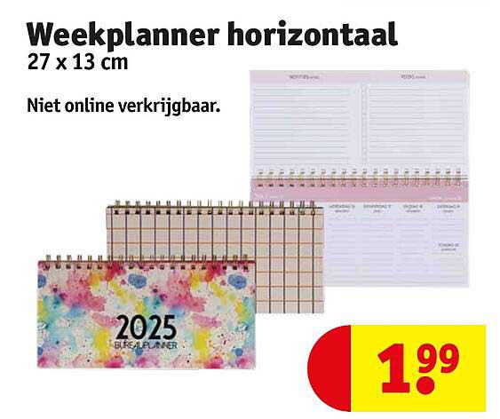 Weekplanner horizontaal