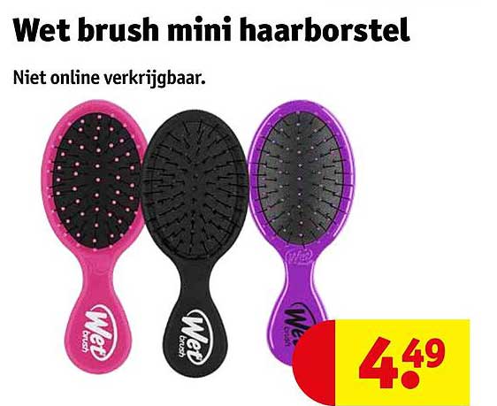 Wet brush mini haarborstel