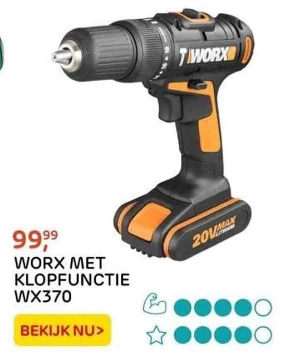 WORX MET KLOPFFUNCTIE WX370