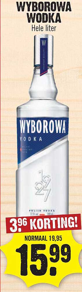 WYBOROWA WODKA Hele liter