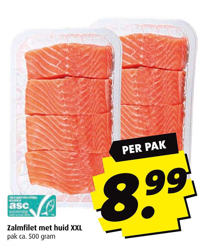 Zalmfilet met huid XXL