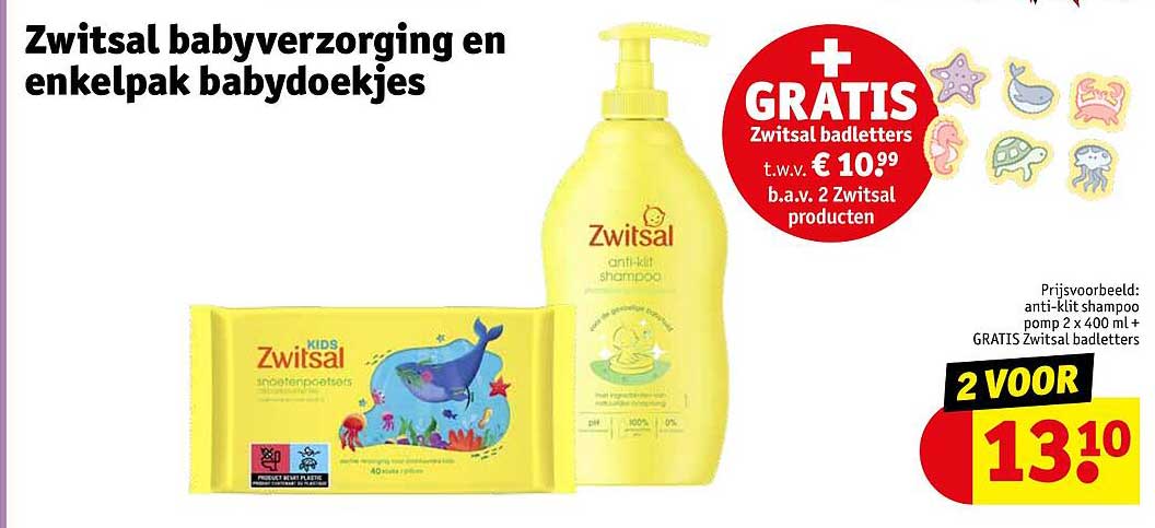 Zwitsal babyverzorging en enkelpak babydoekjes