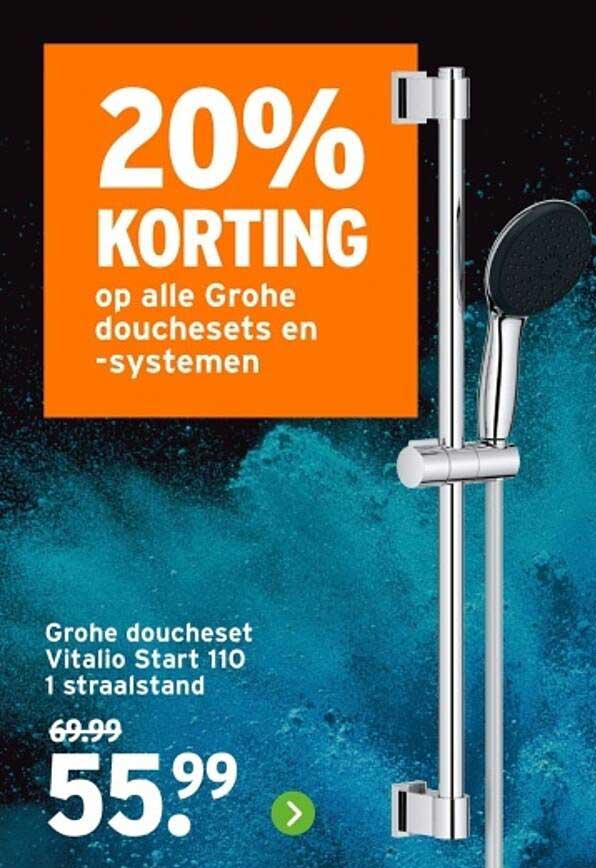 20% KORTING op alle Grohe douchesets en -systemen