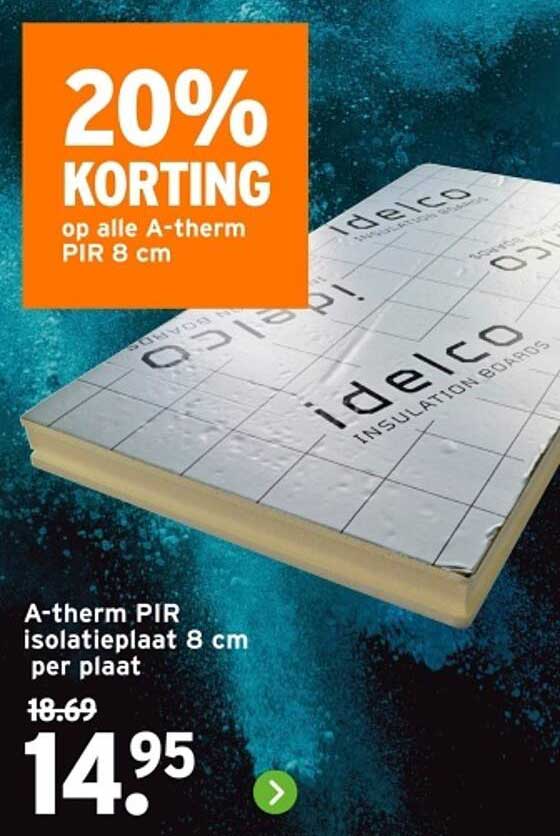 A-therm PIR isolatieplaat 8 cm per plaat