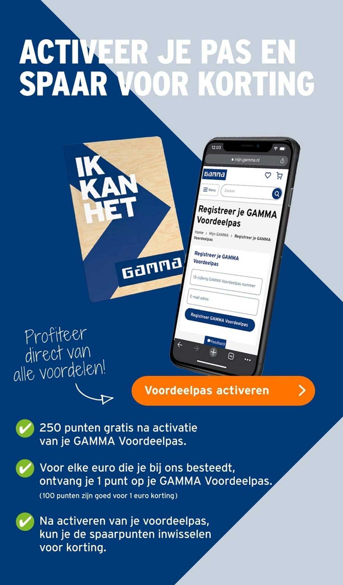 ACTIVEER JE PAS EN SPAAR VOOR KORTING