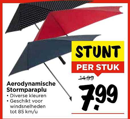 Aerodynamische Stormparaplu