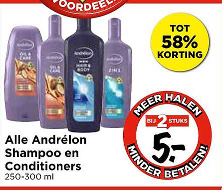 Alle Andrélon Shampoo en Conditioners